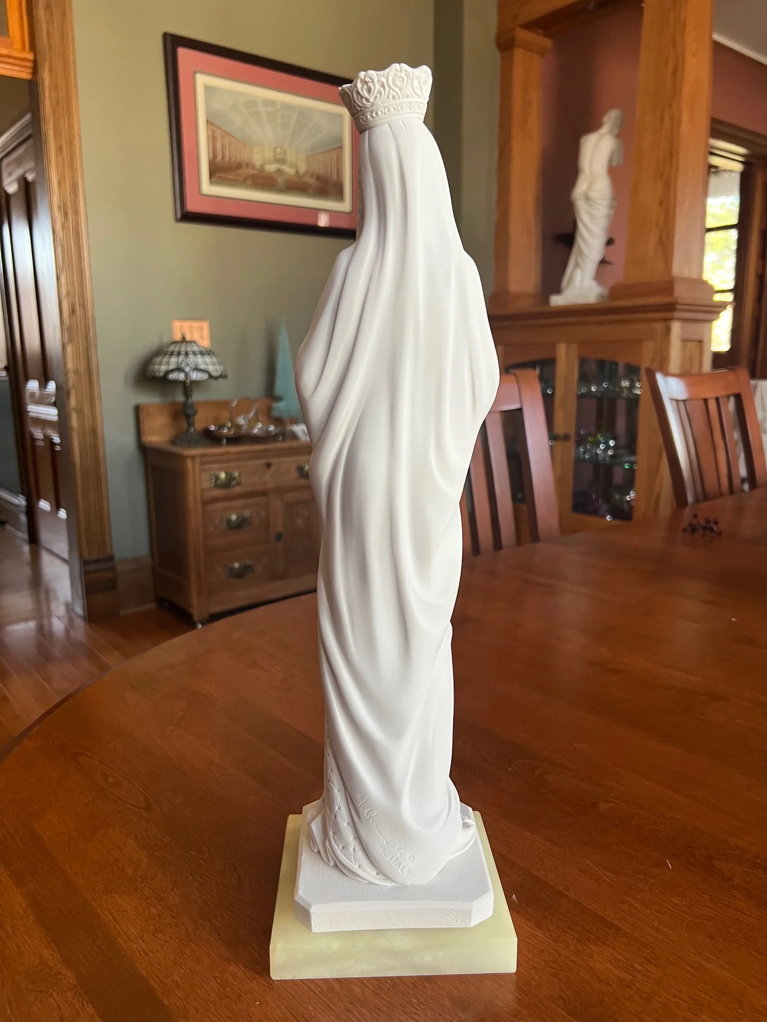 Virgin Mary Queen of Heaven Bonded Alabaster Statue 17.5" - Image 5