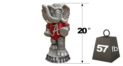 Alabama "Big Al" College Mascot Team Colors Sculpture 20" - Image 3