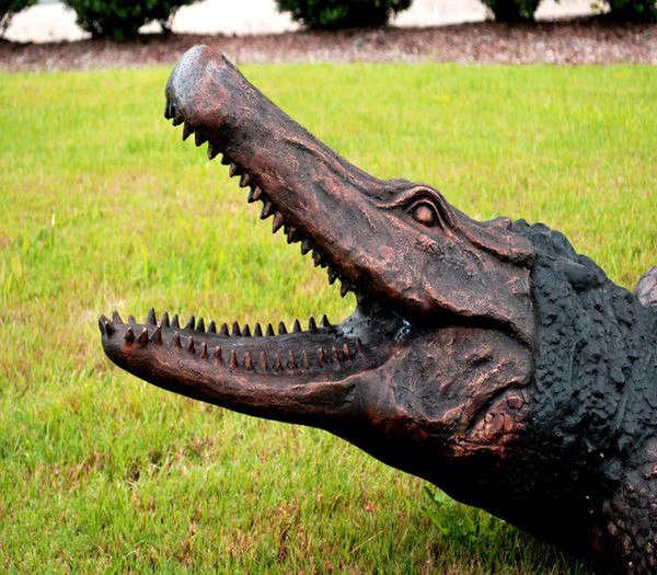 Alligator Fountain Bronze Statue - Image 5