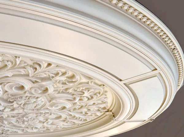 Alluring Carve Cream Round Ceiling Medallion 72" - Image 4