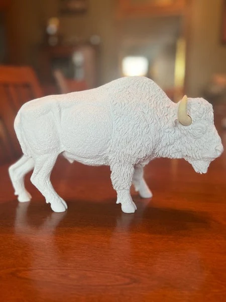 American Bison Buffalo 7" High Marble Sculpture - Image 5