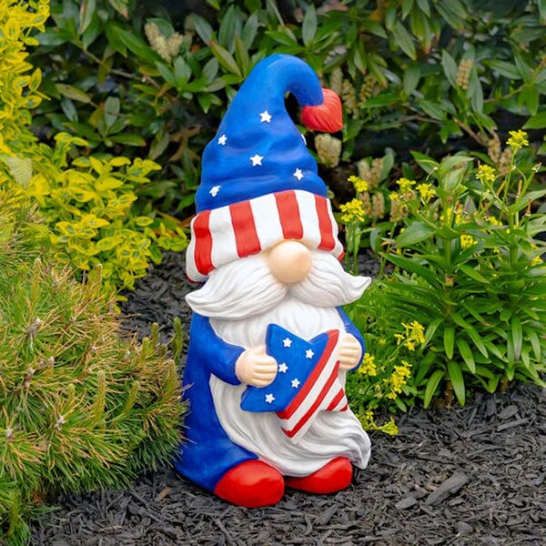American Pride Garden Gnomes Set of Six Statues - Image 3