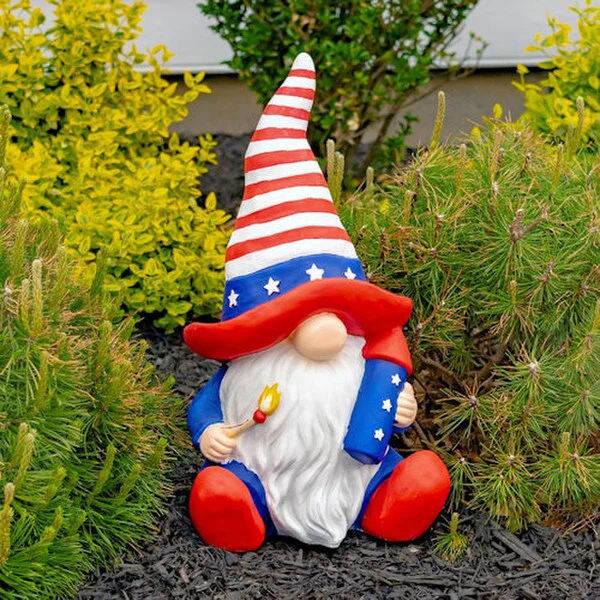 American Pride Garden Gnomes Set of Six Statues - Image 5