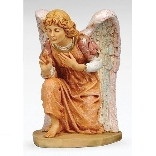 Angel Kneeling Statue By Fontanini - Image 2