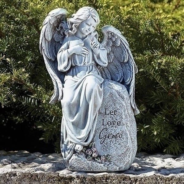 Angel Let Love Grow Garden Statue