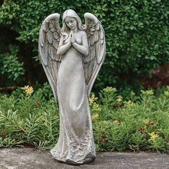 Angel Praying Garden Statue Contemporary 14.5" High