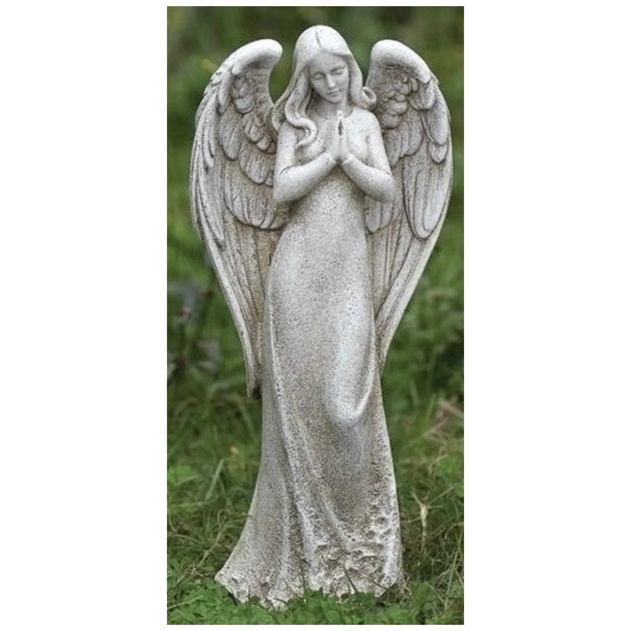 Angel Praying Garden Statue Contemporary 14.5" High - Image 3