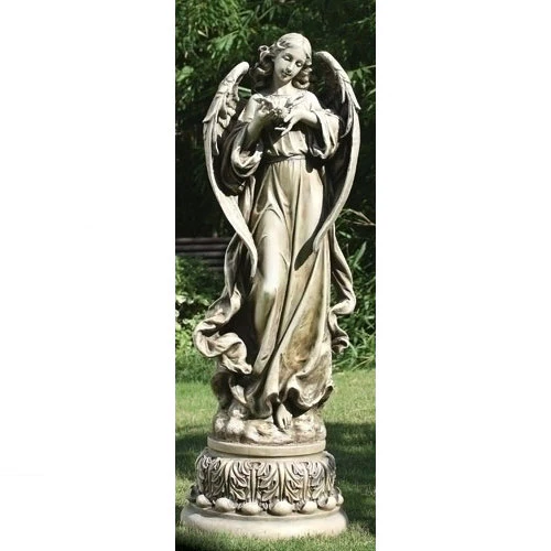 Angel With Dove Garden Sculpture 46" High - Image 2