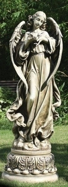 Angel With Dove Garden Sculpture 46" High - Image 3