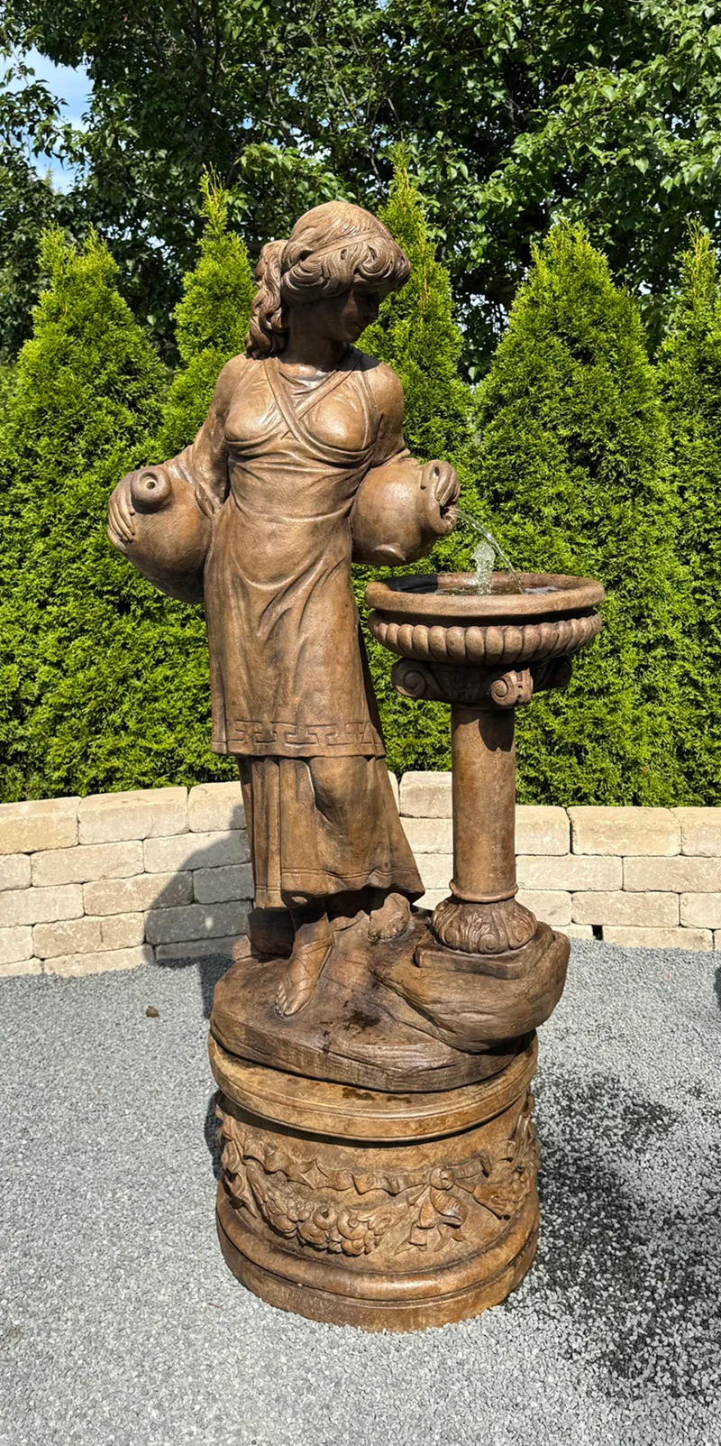 Grecian Woman Garden Fountain Recirculating Sculpture - Image 3