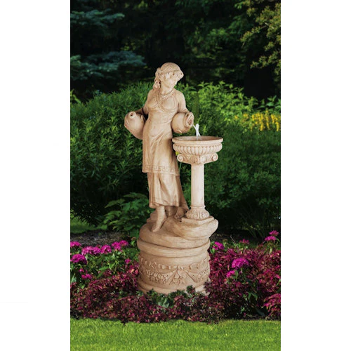 Grecian Woman Garden Fountain Recirculating Sculpture - Image 4