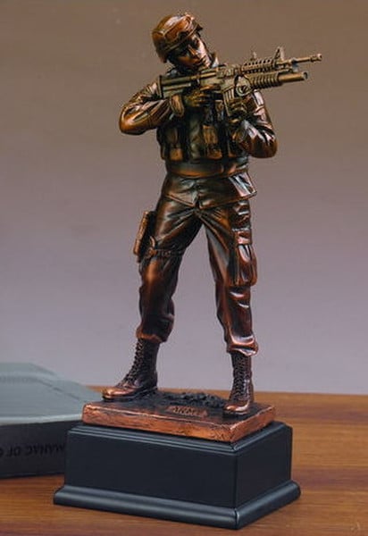 Army Man Military Sculpture 11.5" High - Image 3