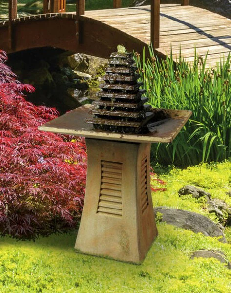 Astor Layered Geometric Design Fountain 36.5" High - Image 2