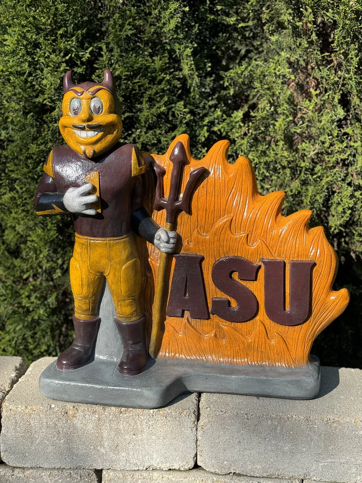 ASU "Sparky the Sun Devil" College Mascot Sculpture Colored - Image 3