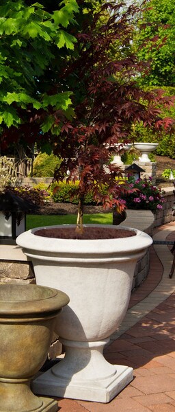 Avanti Orlando Urn Solid Concrete Planter 36" High - Image 3