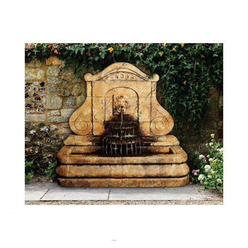 Avignon Lion Sculpted Wall Fountain 60" Tall - Image 2