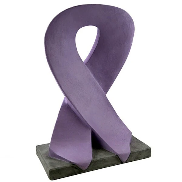 Awareness Ribbon Lavender Sculpture