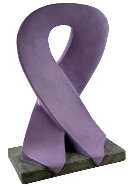 Awareness Ribbon Lavender Sculpture - Image 3