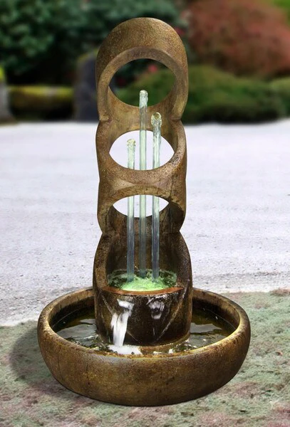 Balancing Rings Fountain Clear Piping 60.5" H - Image 2