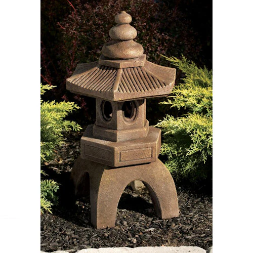 Bamboo Pagoda Lantern Lamp Garden Statue  27" High - Image 2