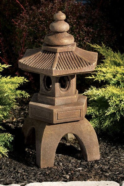 Bamboo Pagoda Lantern Lamp Garden Statue  27" High - Image 3