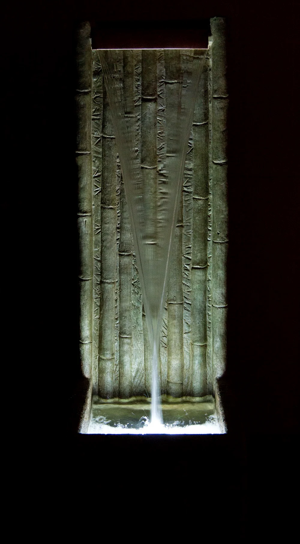 Bamboo Spillway Wall Fountain with Copper Spillway 46" H - Image 3