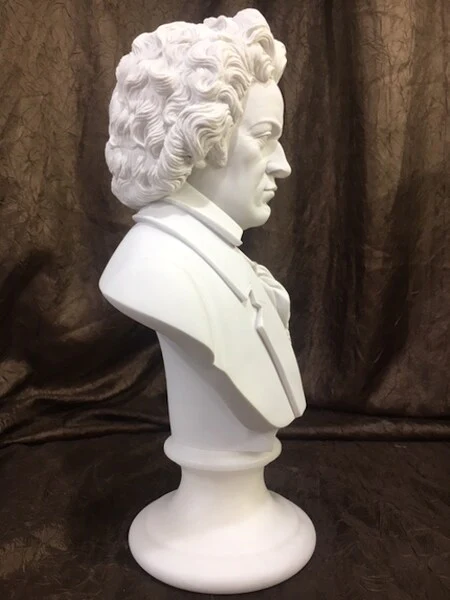Beethoven Bust Sculpture 16" High Bonded Marble - Image 5