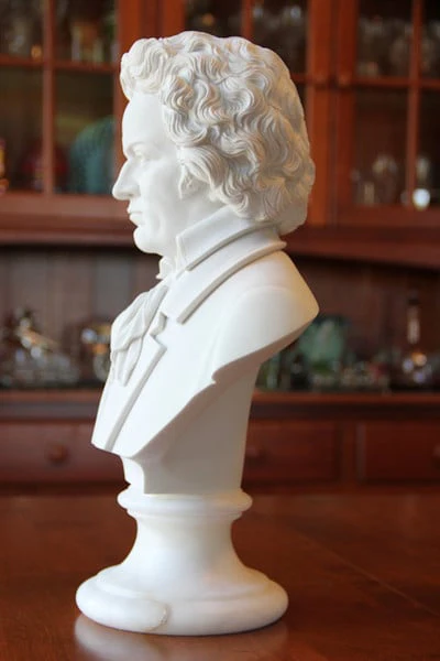 Beethoven Bust Sculpture 16" High Bonded Marble - Image 8