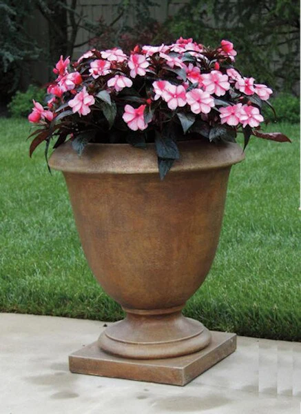 Bella Serra Urn Cast Stone Garden Planter 26" - Image 2