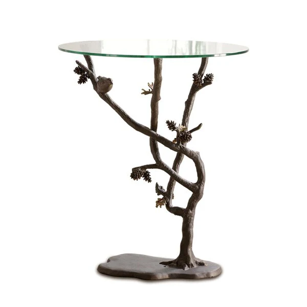 Bird & Pine cone Decorative Sculptural Table - Image 2