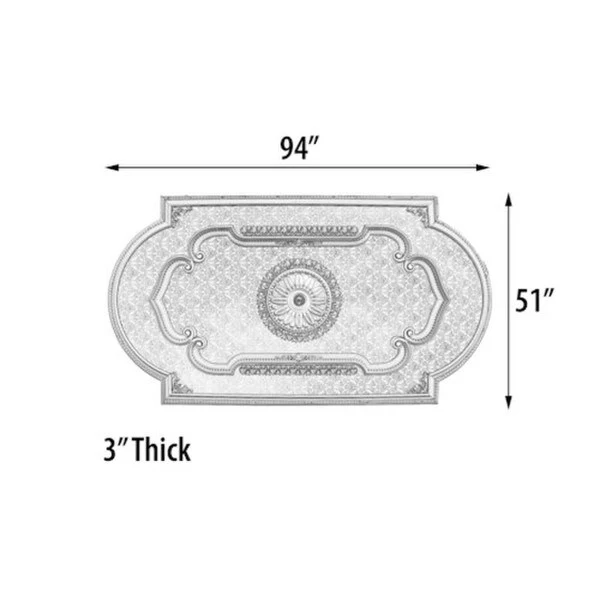 Blanco Rectangular Ceiling Medallion 94 Inch - Image 4