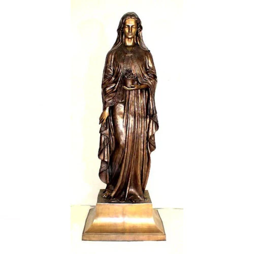 Blessed Virgin Mary 86" High Bronze Life Size Sculpture - Image 2