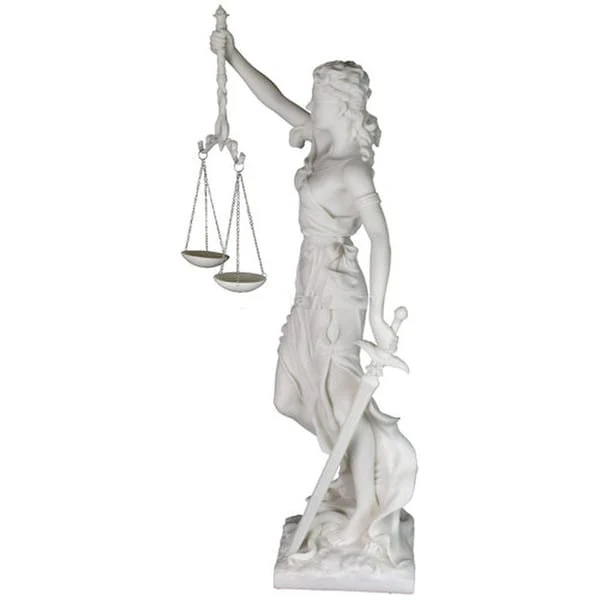 Blind Justice Lady Justice Statue White 29.5" High - Image 2
