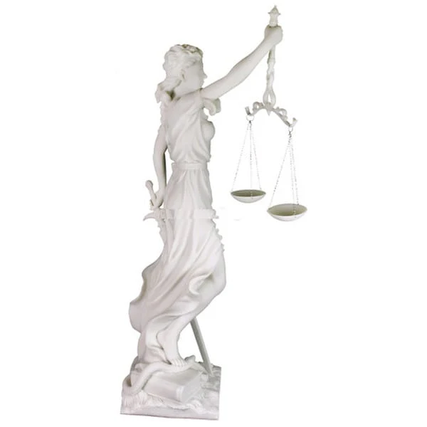 Blind Justice Lady Justice Statue White 29.5" High - Image 3