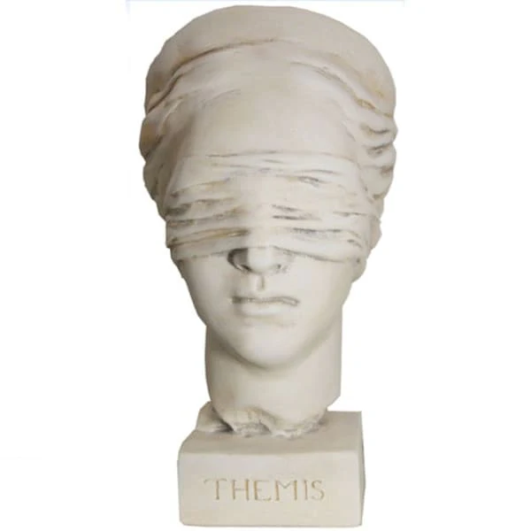 Blind Justice Themis Bust Sculpture - Image 2