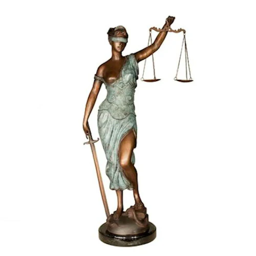 Blind Lady Justice Bronze Sculpture 35" High - Image 2