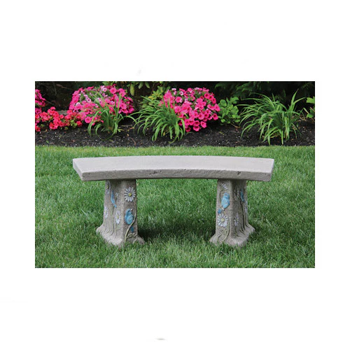 Bluebird Garden Cement Bench - Image 2