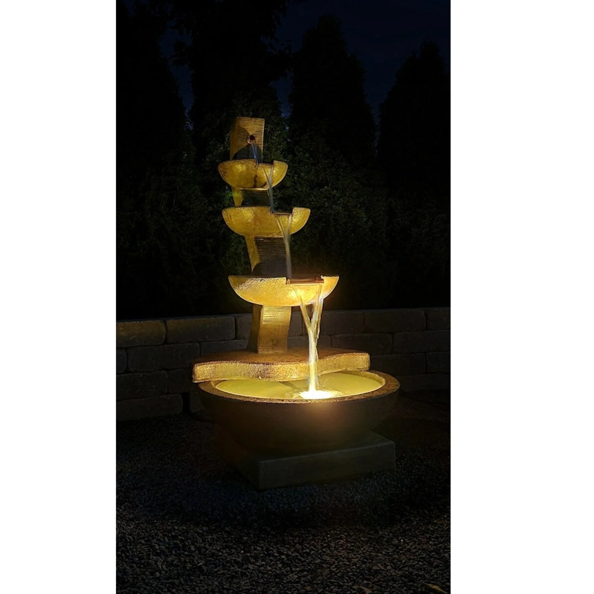 Bolla Fountain Modern Elegance in Motion Lighted 44.5" H - Image 2