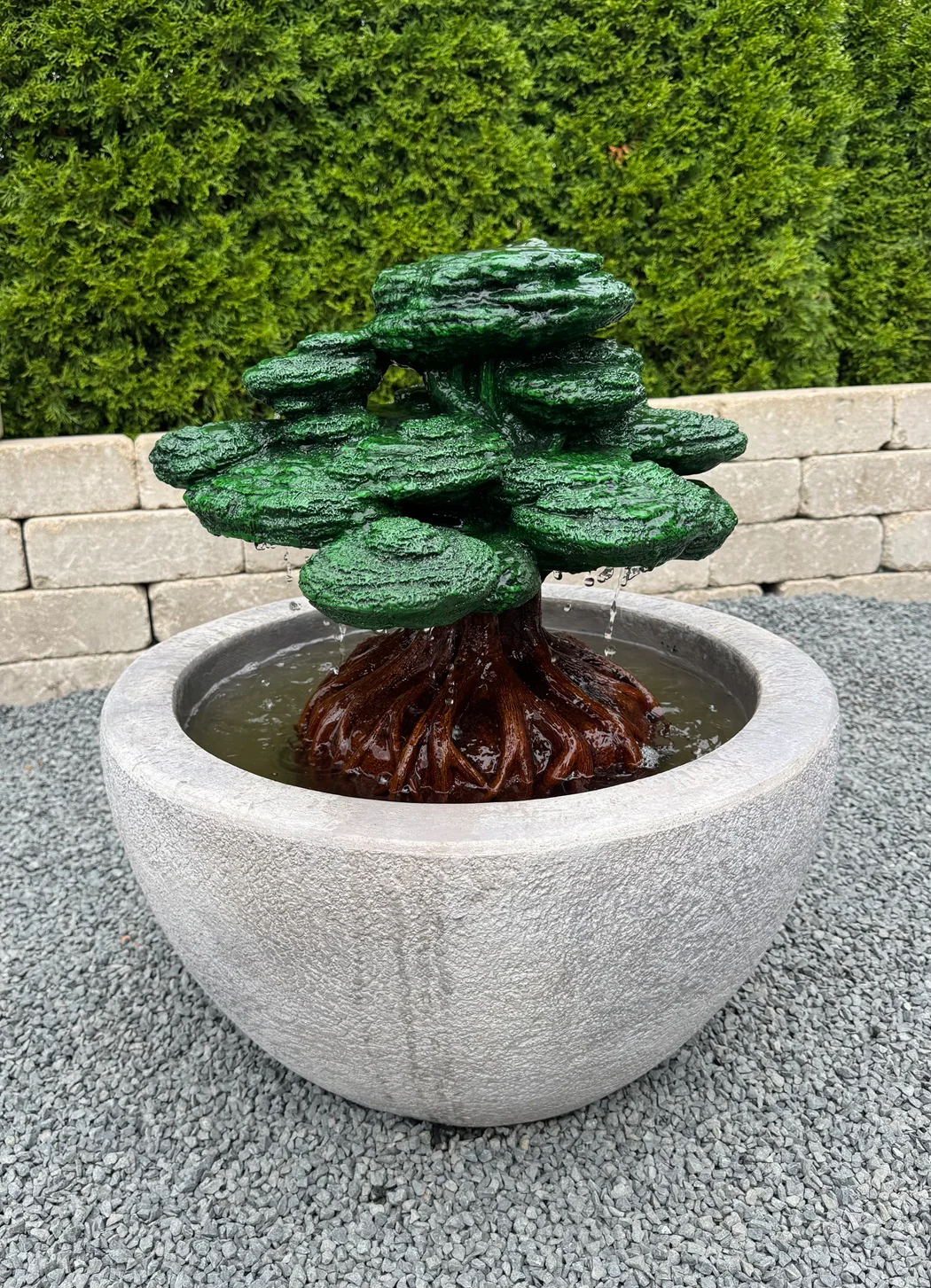 Bonsai Tree Fountain Asian Bubbler Lighted