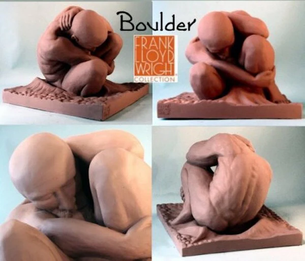 Boulder Frank Lloyd Wright Male Sculpture - Image 2