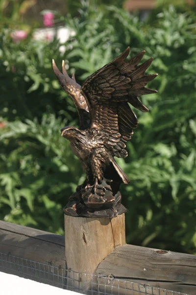 Bronze Eagle 10" High Statue