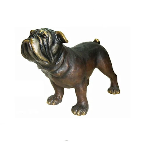 Bronze Bulldog Large Garden Mascot Memorial Statue - Image 2