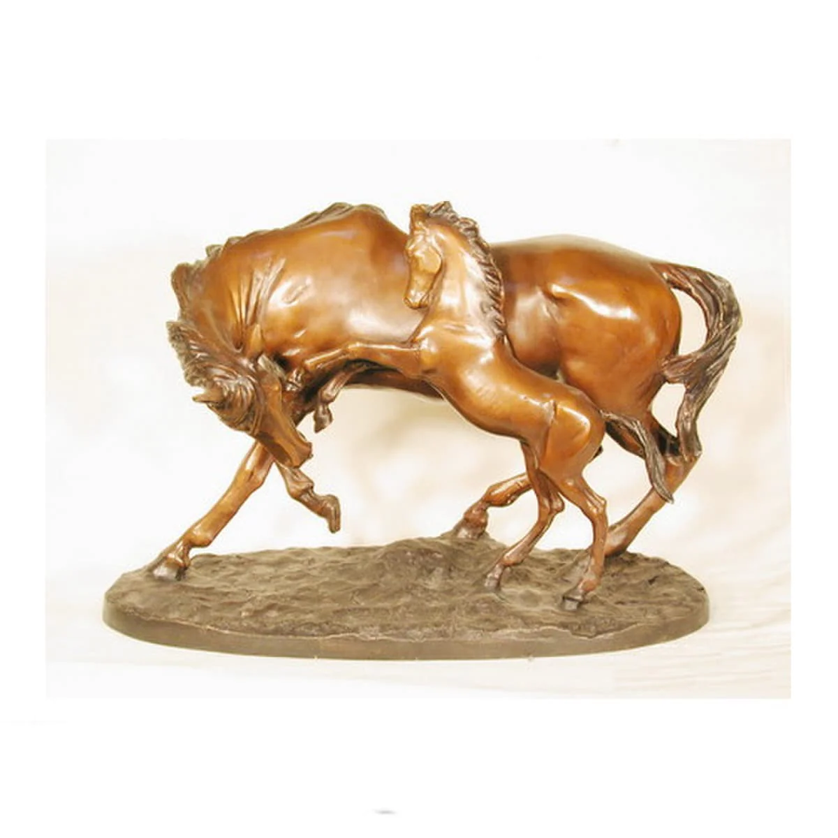 Bronze Horse & Foal Sculpture