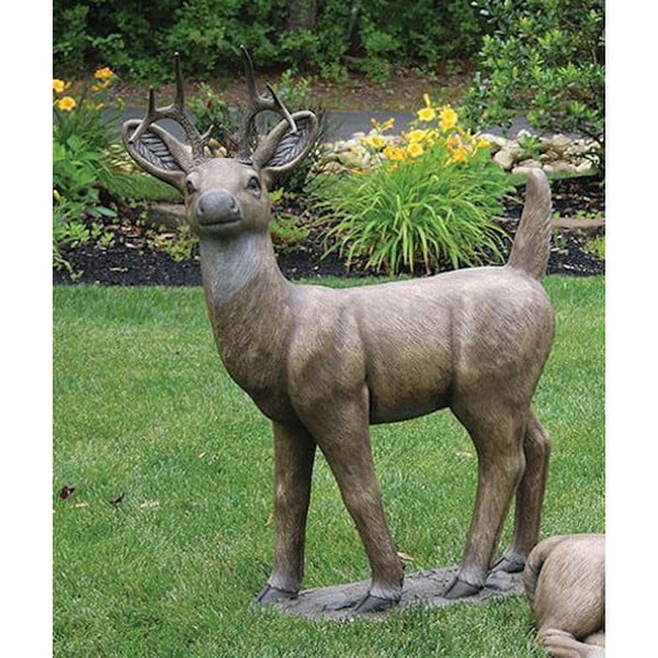 Buck Standing Deer Statue 43" High