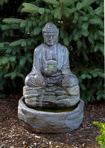 Buddha Garden Fountain with Light 28" High - Image 3