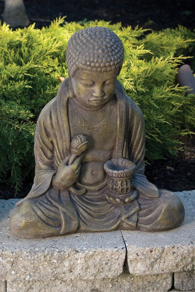 Buddha With Lantern 19" High