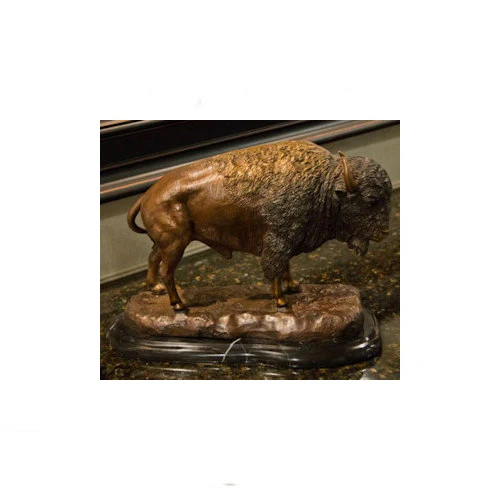 Buffalo Bronze Tabletop Sculpture - Image 2