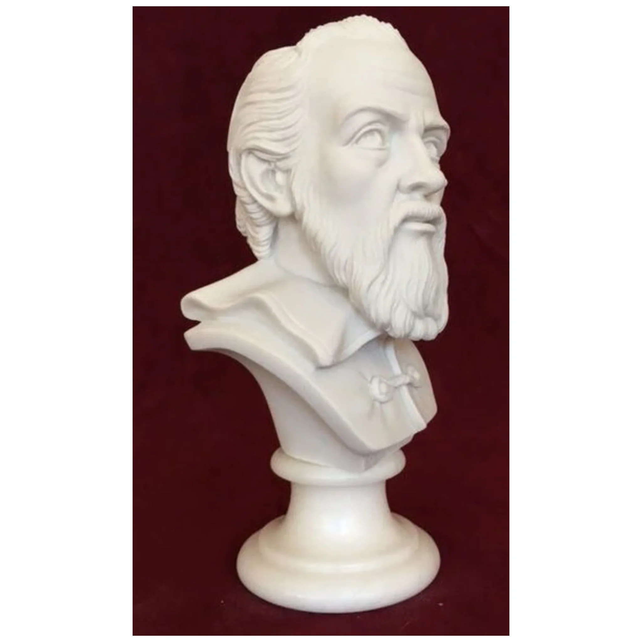Bust of Galileo Galilei Marble Portrait Statue - Image 8