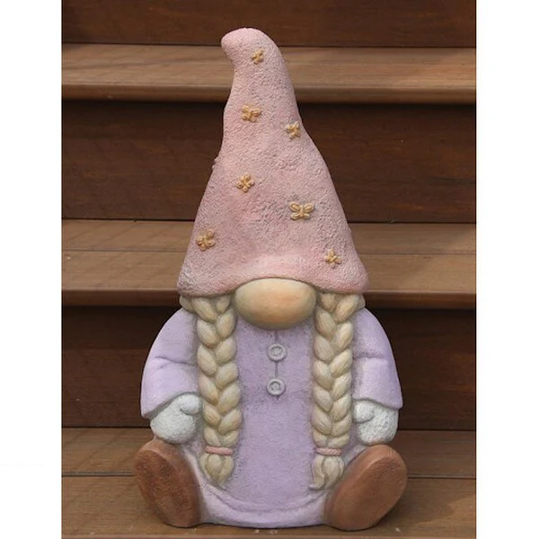 Butterfly Garden Gnome-Girl 21" Statue