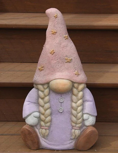 Butterfly Garden Gnome-Girl 21" Statue - Image 3